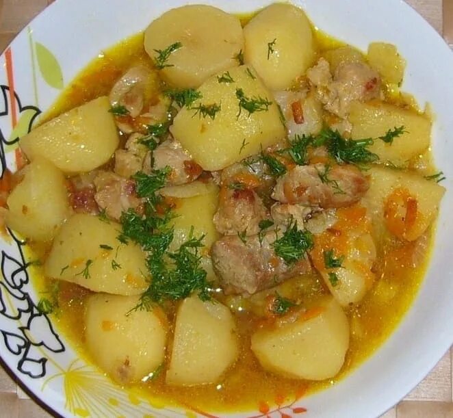 Картошка с мясом фото дома Картофель тушеный "В гостях у Бабушки" (Сам. блюдо) Доставка обедов по Москве ко