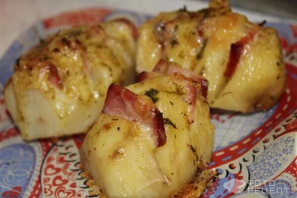 Картошка с ветчиной фото Картофель с ветчиной и сыром в духовке - Mustafakebab.ru