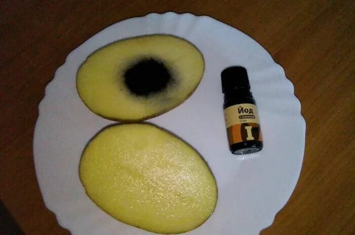 Картошка с йодом опыт фото Крахмал в картофеле eCookie.ru