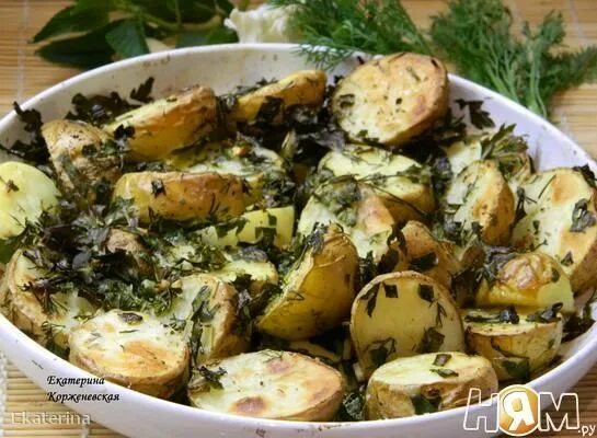 Картошка с зеленью фото рецепт Pin on Potatoes
