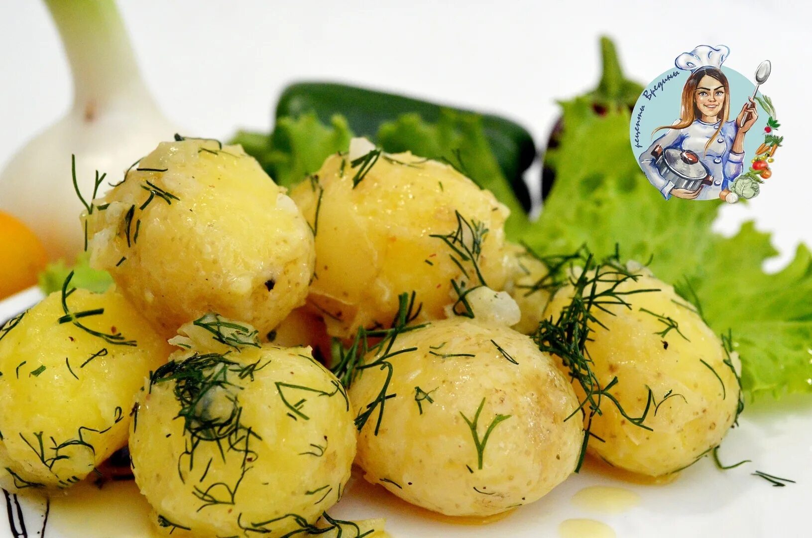 Картошка с зеленью фото рецепт Нежный молодой картофель с чесноком и зеленью - пошаговый рецепт с фото (4865 пр