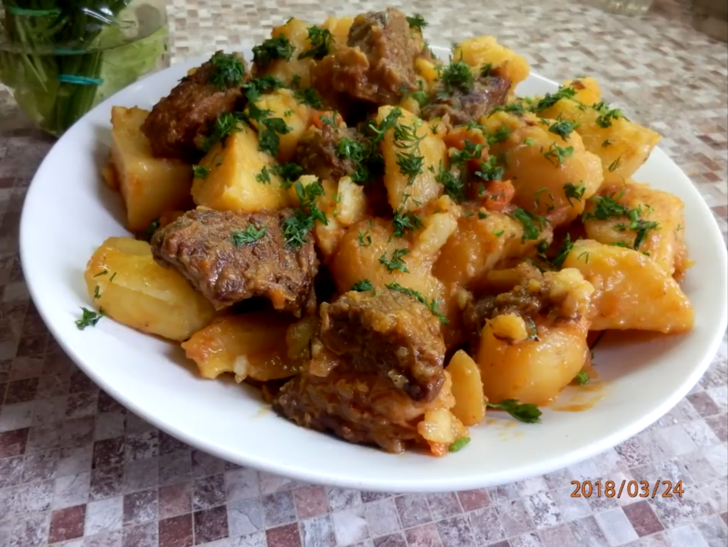 Картошка со свининой рецепт с фото Что можно приготовить из картошки и говядины