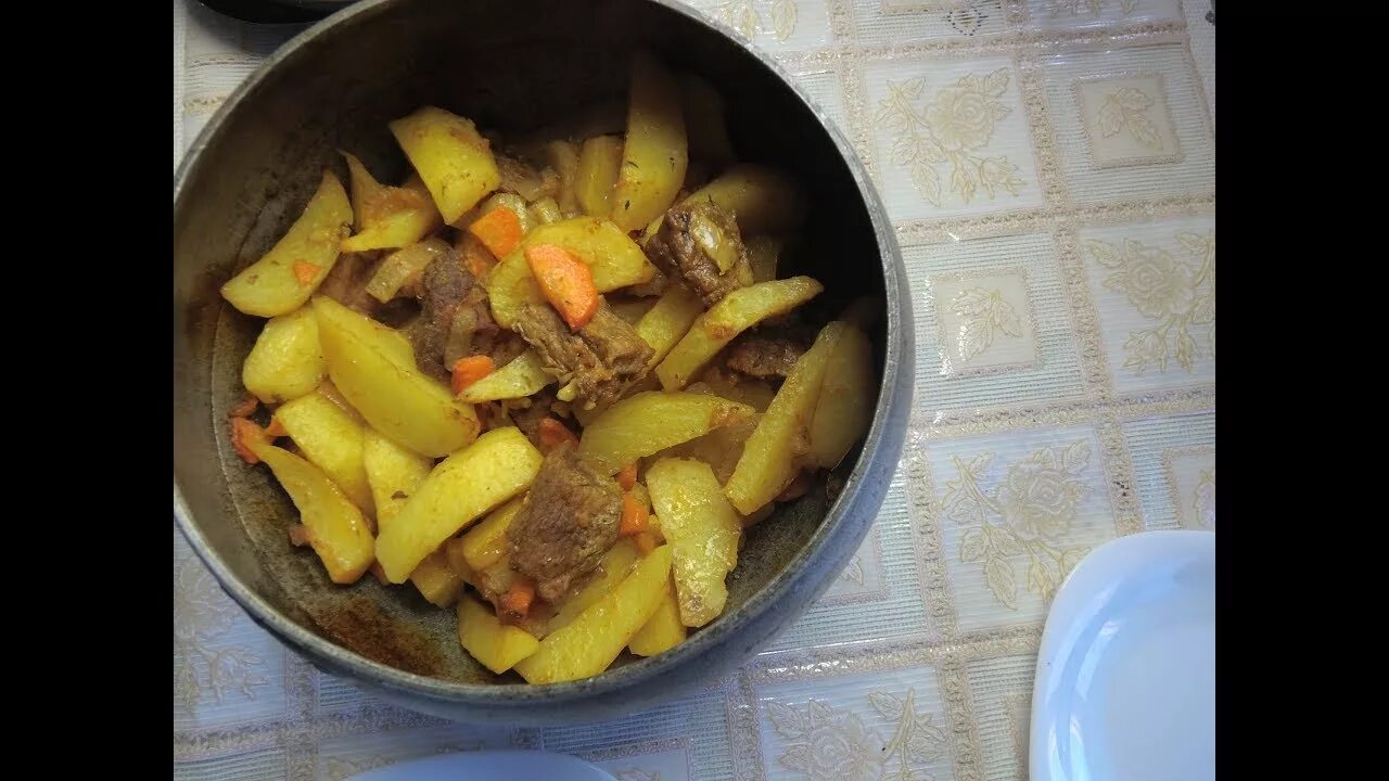 Картошка в утятнице рецепты с фото Картошка с мясом в духовке. Бабушкин рецепт. - YouTube