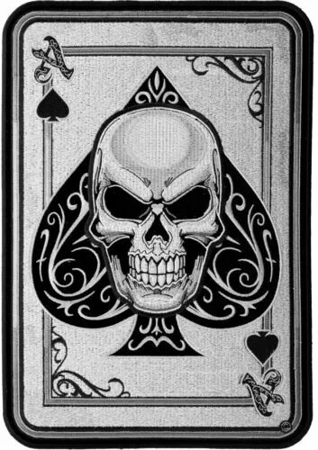 Карты черепа фото Ace Of Spades Subdued Skull Patch, Biker Back Patches eBay