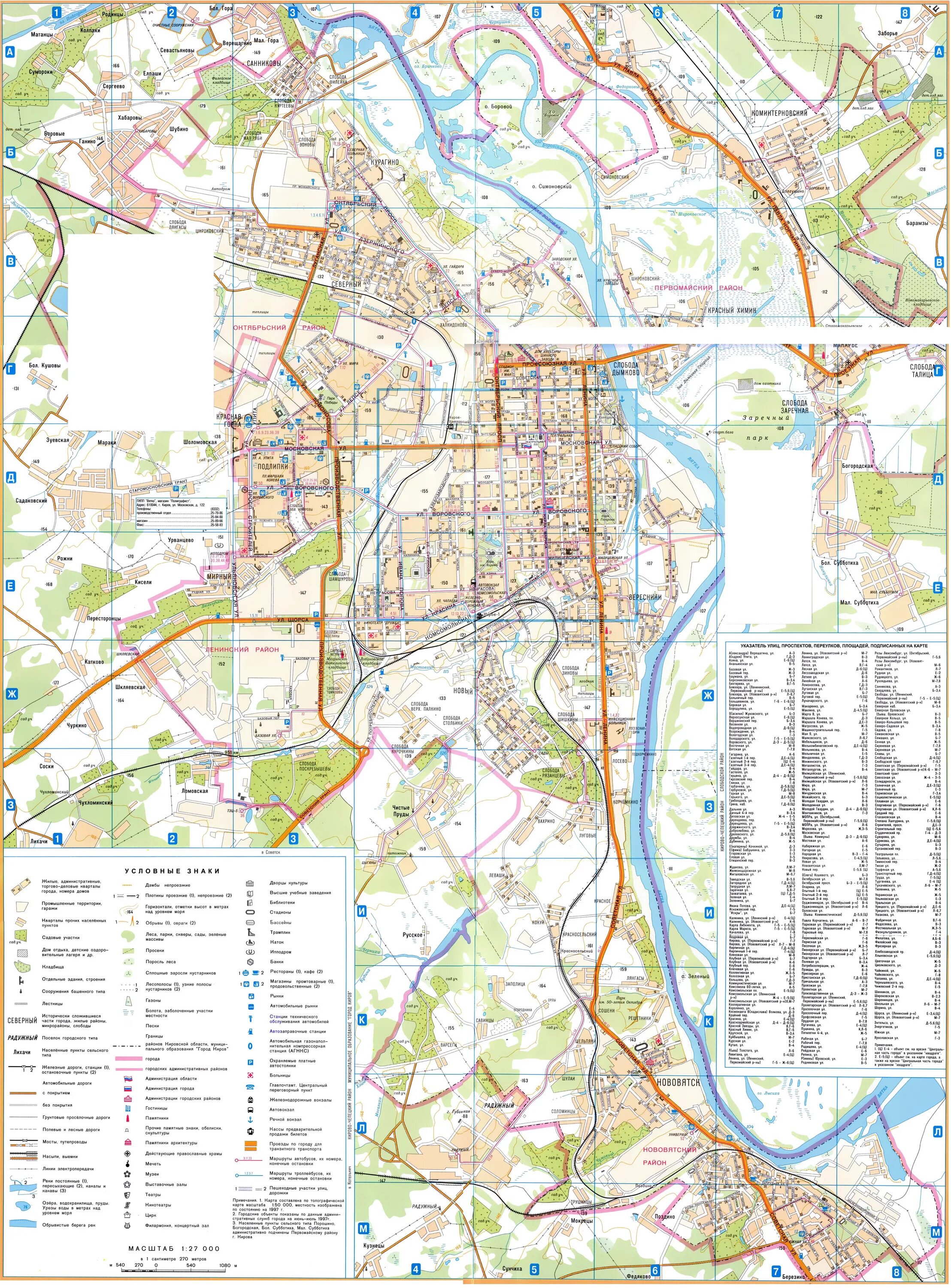 Карты кирова фото Map of Kirov 1997