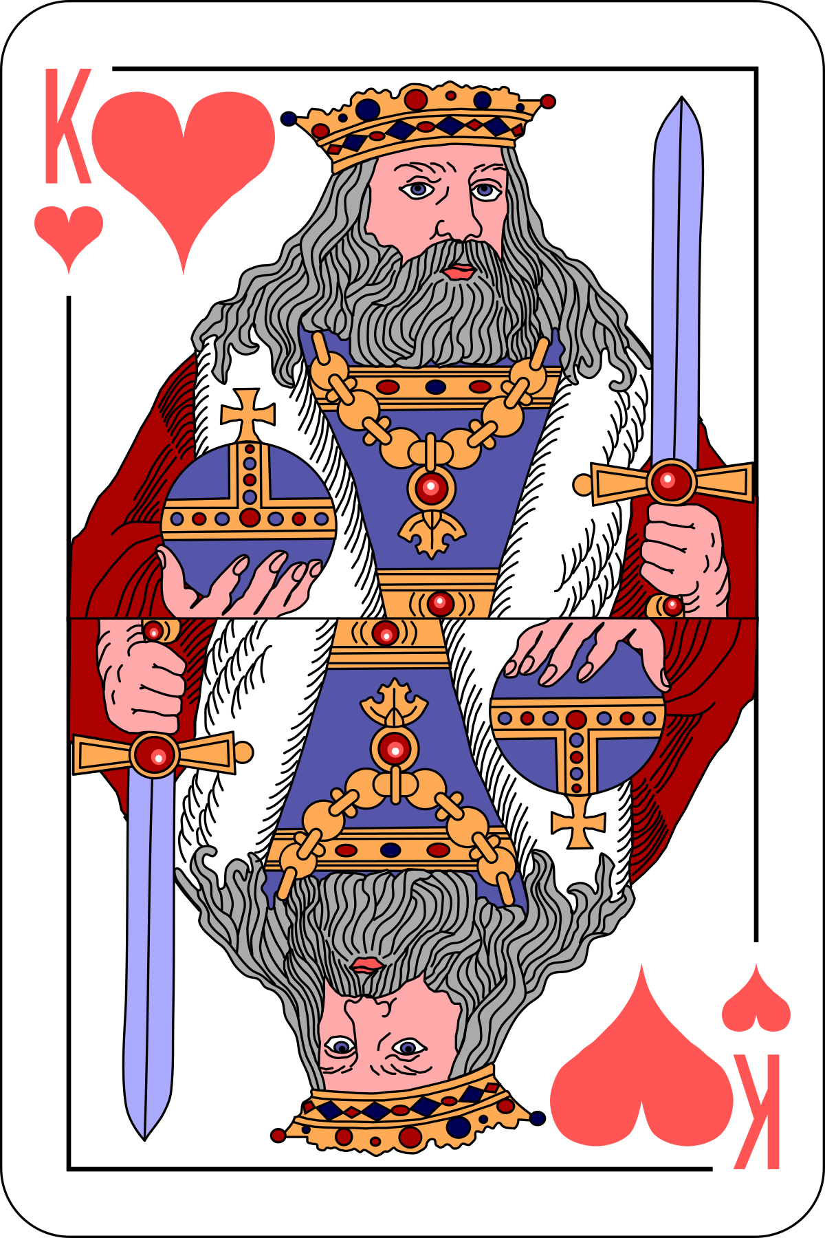 Карты короли фото Файл:Atlas deck king of hearts.svg - Википедия