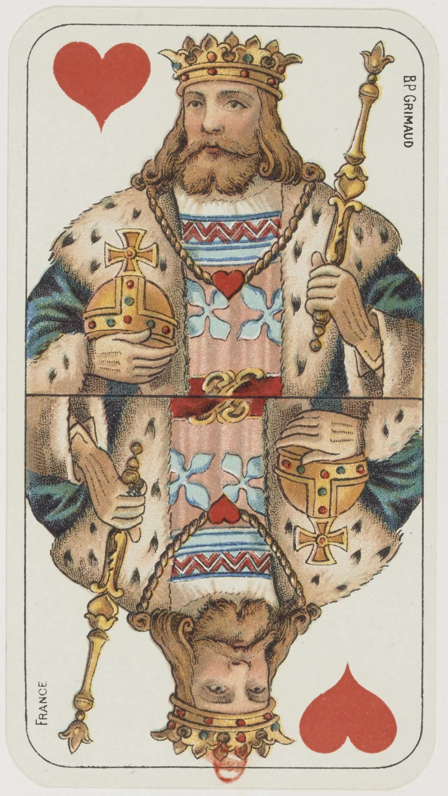 Карты короли фото Fichier:Tarot nouveau - Grimaud - 1898 - Hearts - King.jpg - Wikipédia