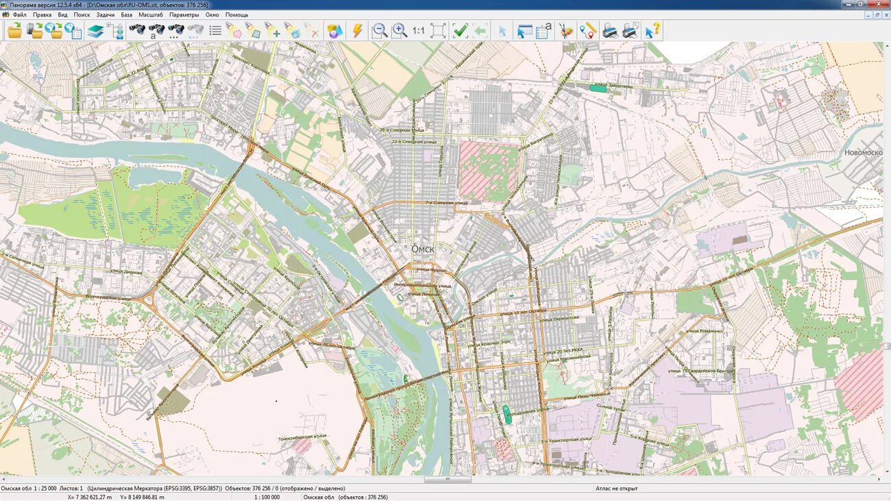 Карты омск фото Map of the Omsk region on the geoportal "Bank of spatial data" was updated