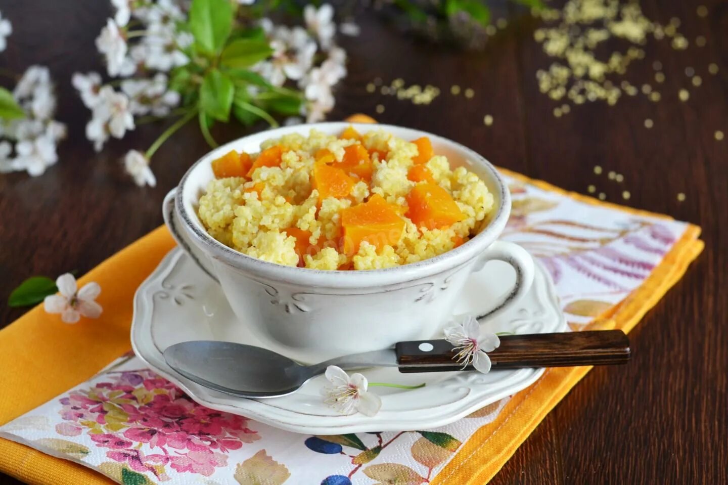 Каша из тыквы фото пошагово Пшённая каша с медом - 3 рецепта - 1000.menu