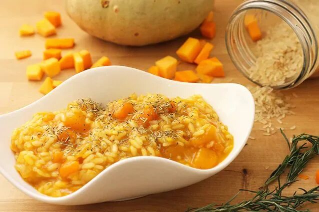 Каша тыквенная с рисом фото Risotto alla zucca: la ricetta semplice per un risotto tipico autunnale Ricetta 