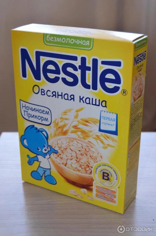 Каша в коробках фото Отзыв о Овсяная каша Nestle "Безмолочная" Отличная кашка для первой ступени прик