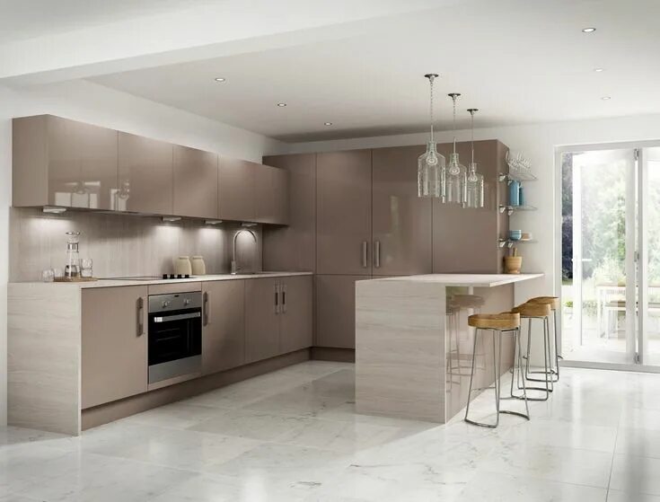 Кашемир серый кухня фото Image result for woodbury cashmere kitchen Symphony kitchen, Contemporary kitche