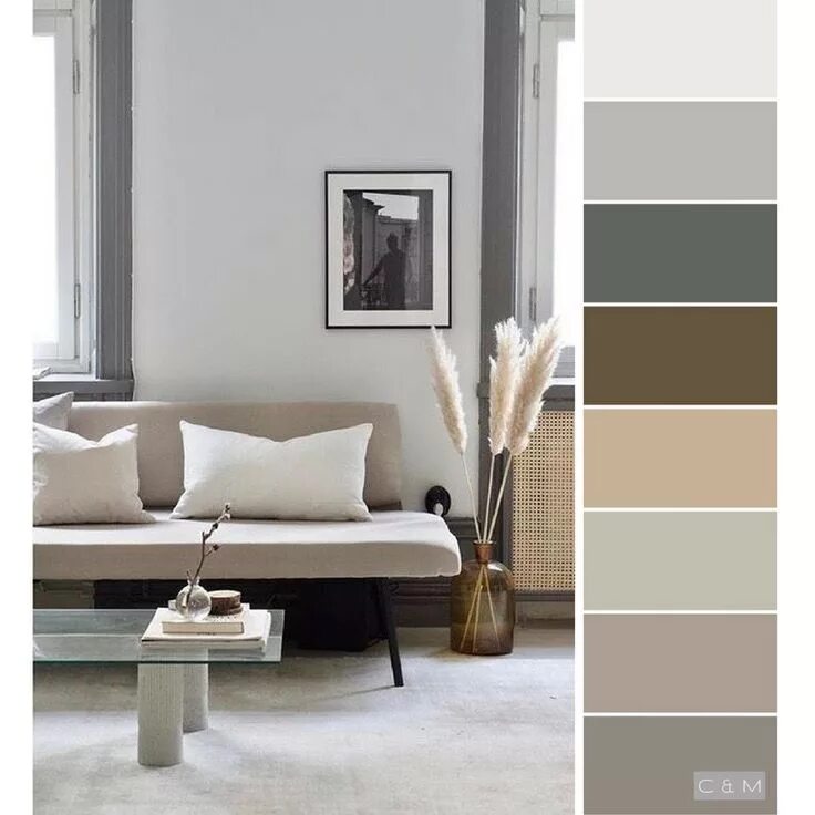 Кашемир серый сочетание цветов в интерьере Pin di Color Inspiration Interior, Warna cat untuk rumah, Desain interior