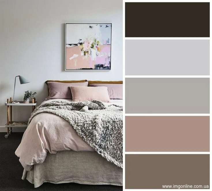 Кашемир серый сочетание цветов в интерьере Hygge color scheme. Пастельная цветовая палитра для спальни в стиле хюгге. #hygg