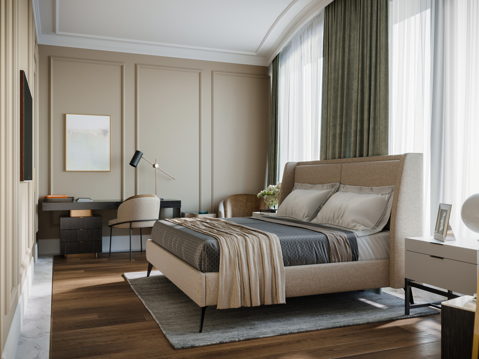 Кашемир серый в интерьере Cashmere - Галерея 3ddd.ru Bedroom interior, Interior architecture design, Resid