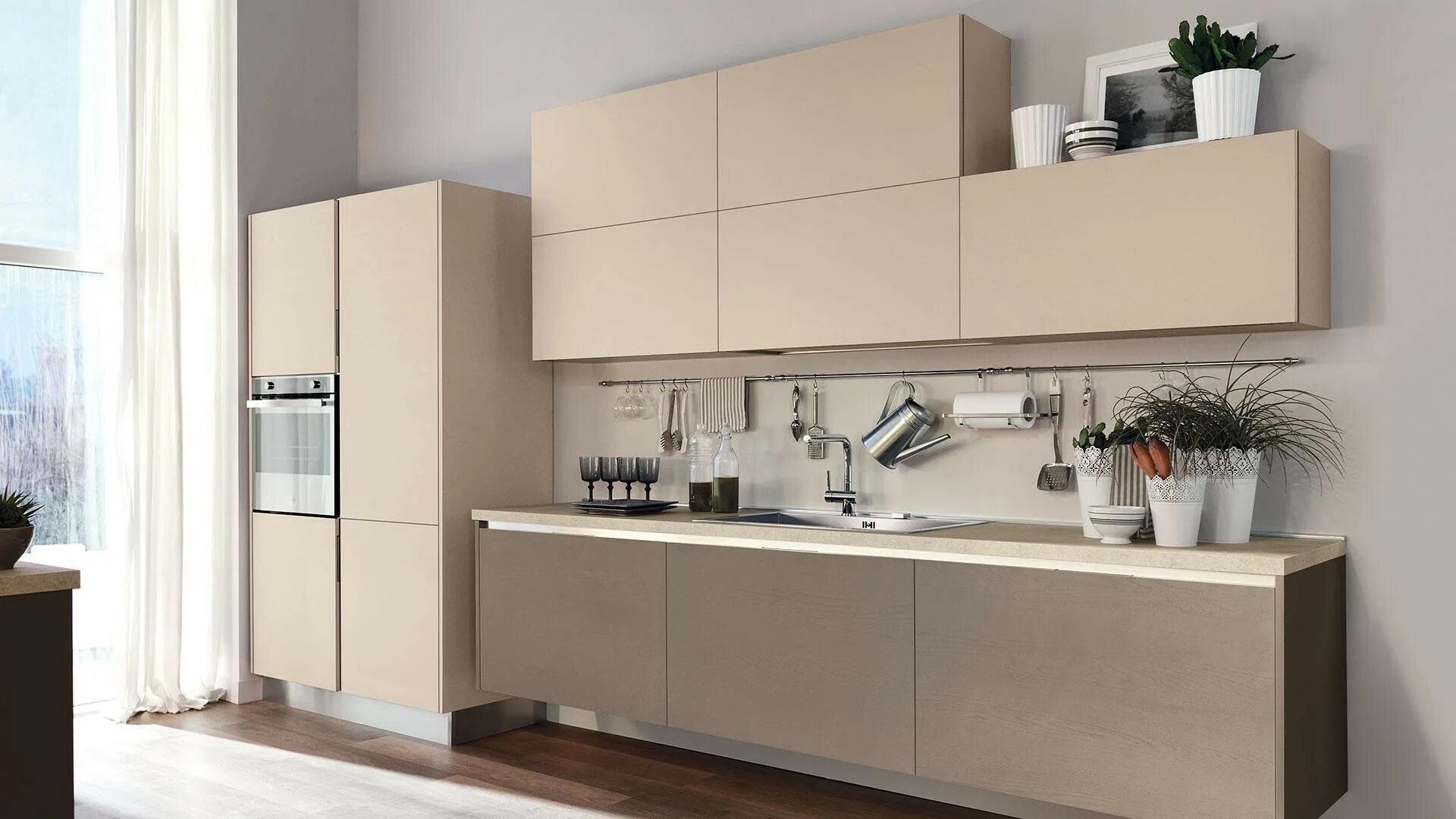 Кашемир цвет мебели фото Кухня LUBE CUCINE Essenza Essenza-2