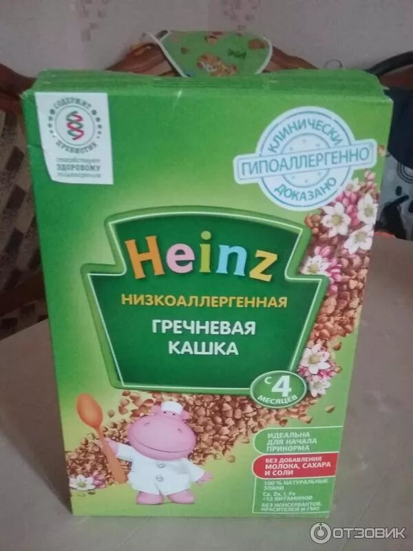 Каши с 4 месяцев фото Отзыв о Каша Heinz гречневая без молока Хорошая кашка