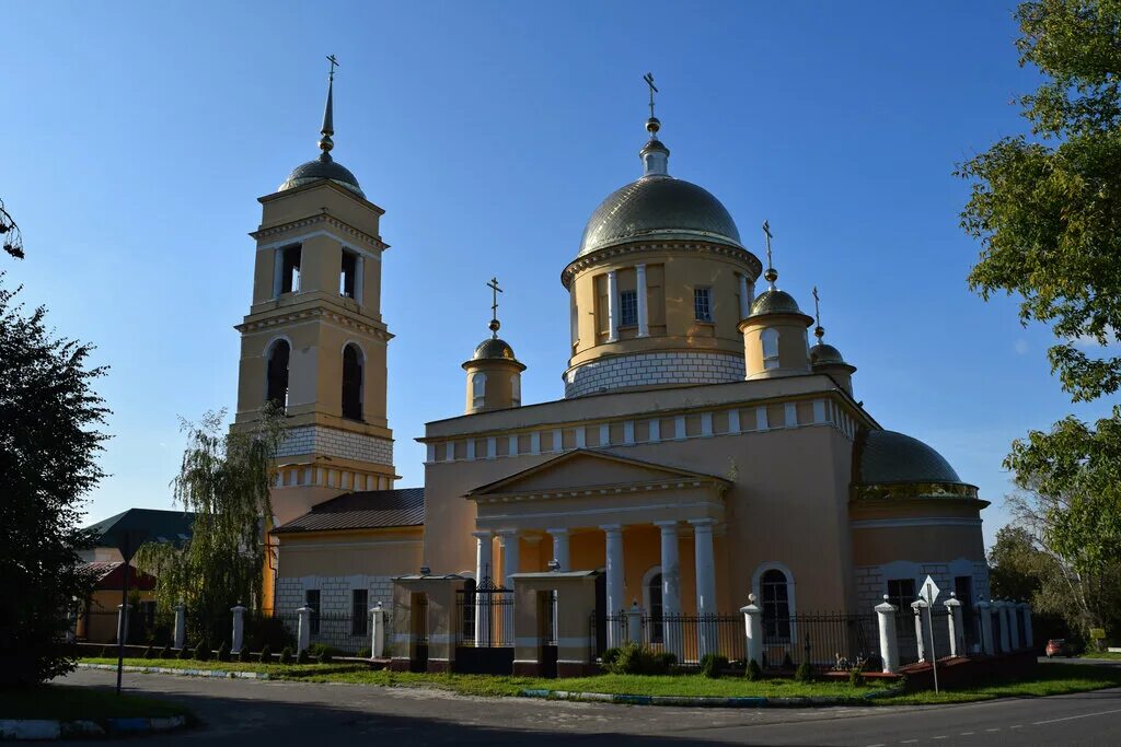 Кашира достопримечательности фото Кафедральный собор Успения Пресвятой Богородицы, православный храм, площадь Воло