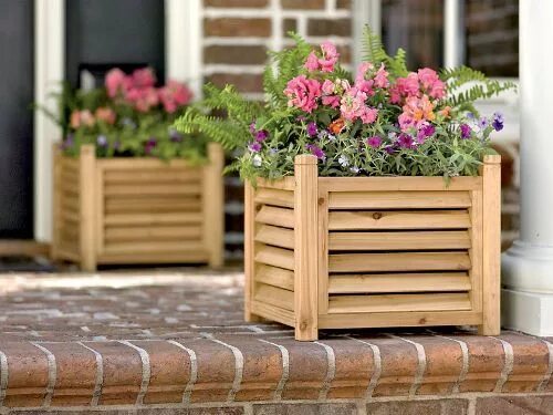 Кашпо деревянное уличное фото flowerpot Macetas de madera, Muebles hechos con tarimas, Cajones de madera