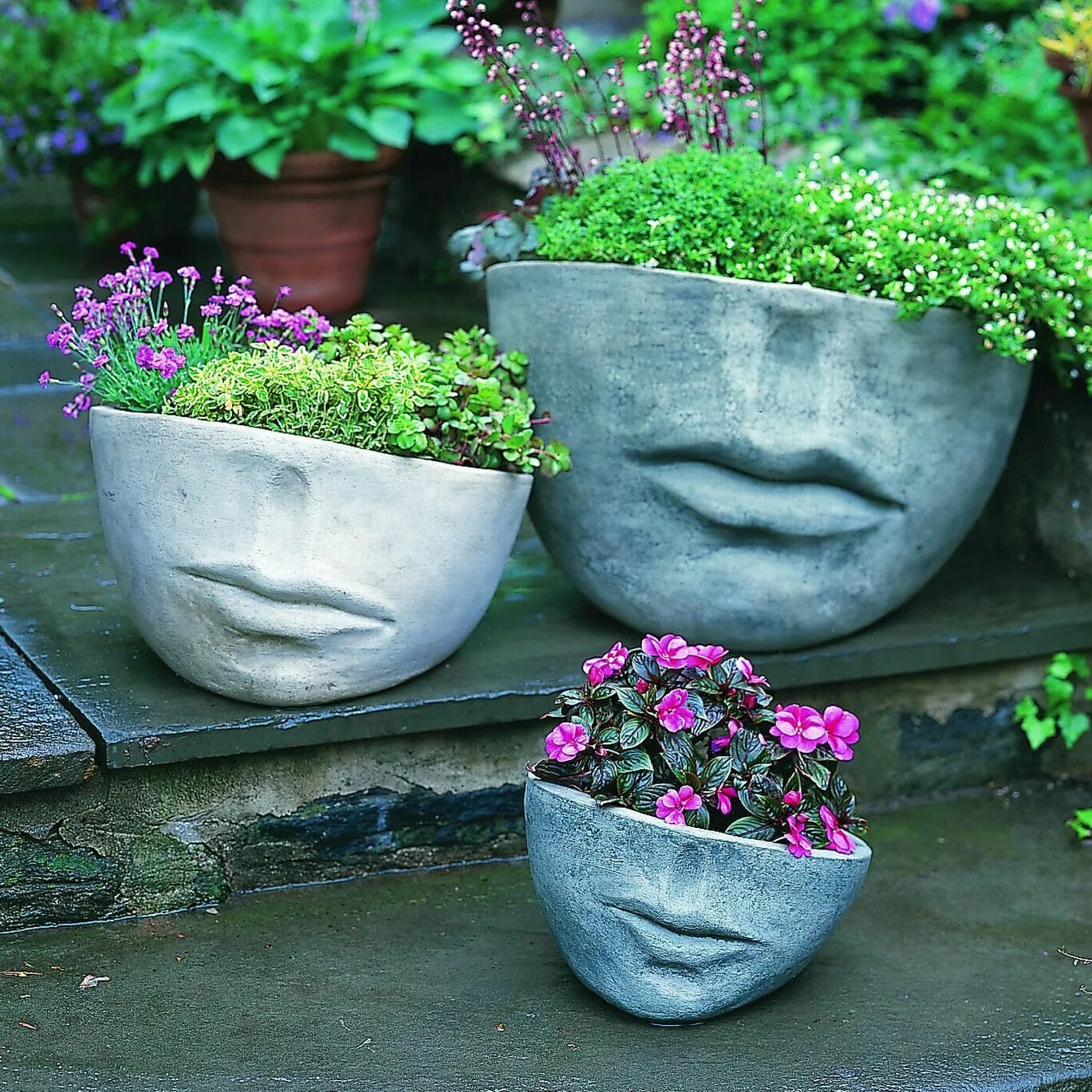 Кашпо для сада своими руками фото #international #campania #planter #faccia #stone #round #cast #potCast Stone Pot