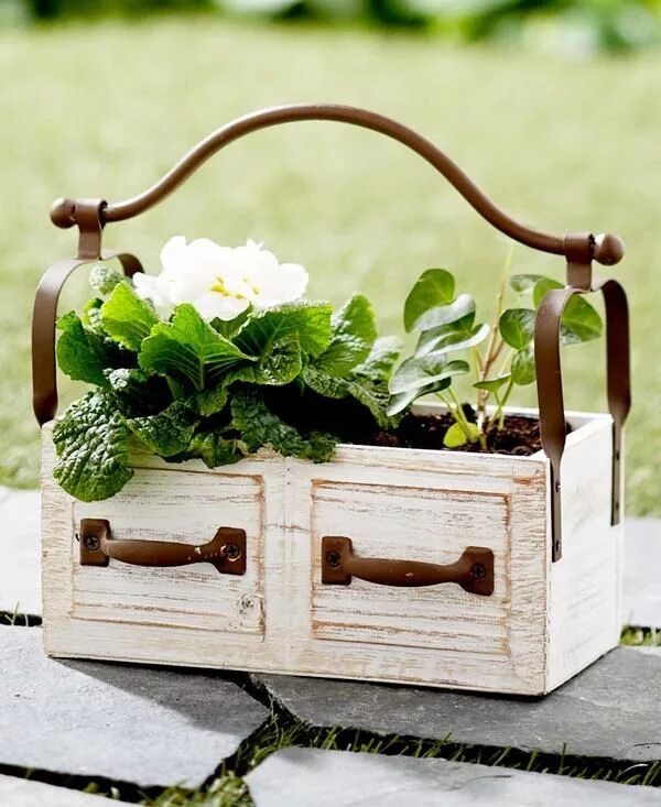 Кашпо для цветов своими руками фото Rustic Planter Box Контейнеры для высадки растений, Винтажные ящики, Деревенские