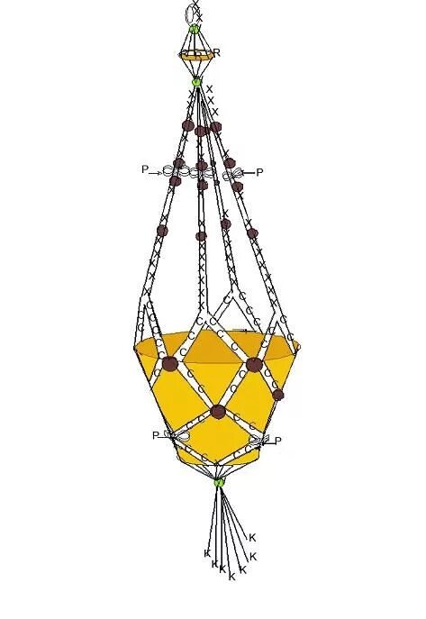 Кашпо макраме своими руками схема Macrame with beads Macrame plant hanger, Macrame plant hangers, Macrame plant ha