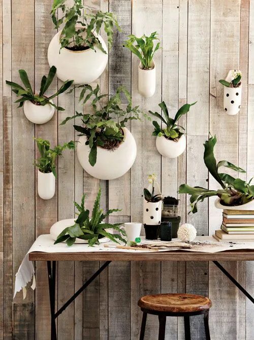 Кашпо на стене в интерьере фото interior Wall planters indoor, Hanging plants, Hanging garden