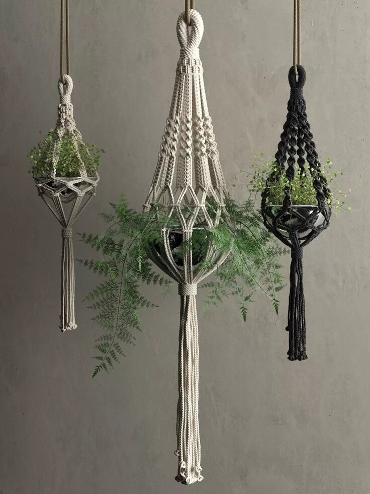 Кашпо подвесное макраме своими руками схемы Pin op Craft ideas Macrame plantenhangers, Plantenhanger, Macrame plantenhanger