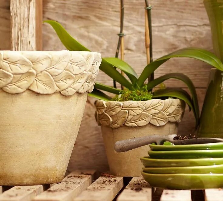 Кашпо своими руками фото My Pottery Barn Richard Taylor Leaf Planter Diy pottery, Pottery barn, Pottery