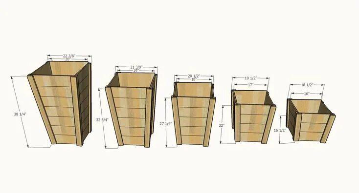 Кашпо своими руками схема Tall Wood Planters Wood planters, Diy wood planters, Wooden planters