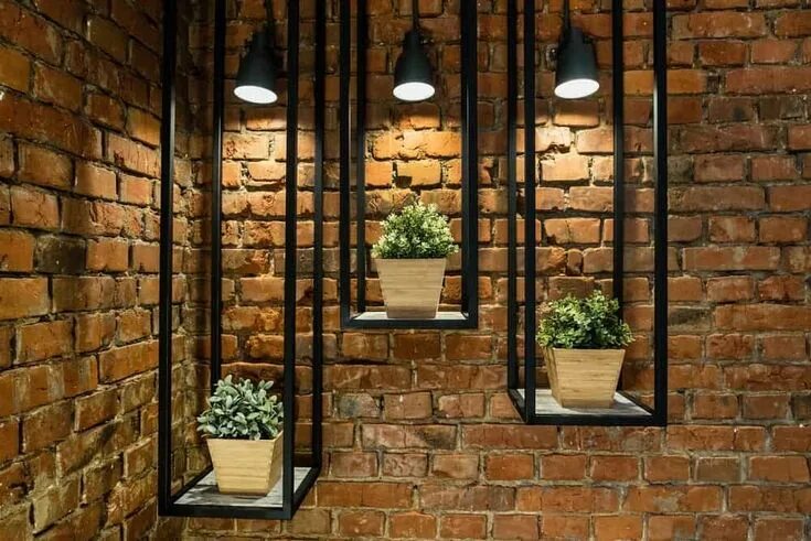 Кашпо в стиле лофт 25 Art Alternatives for Wall Décor Garden wall decor, Outdoor wall decor, Brick 