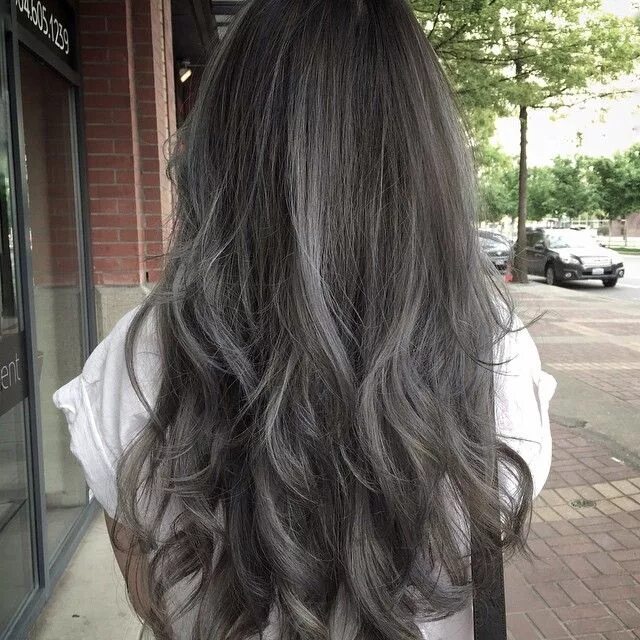 Каштаново серый цвет волос фото @olaplex is seriously magic! My client had bleached her hair two years ago, then