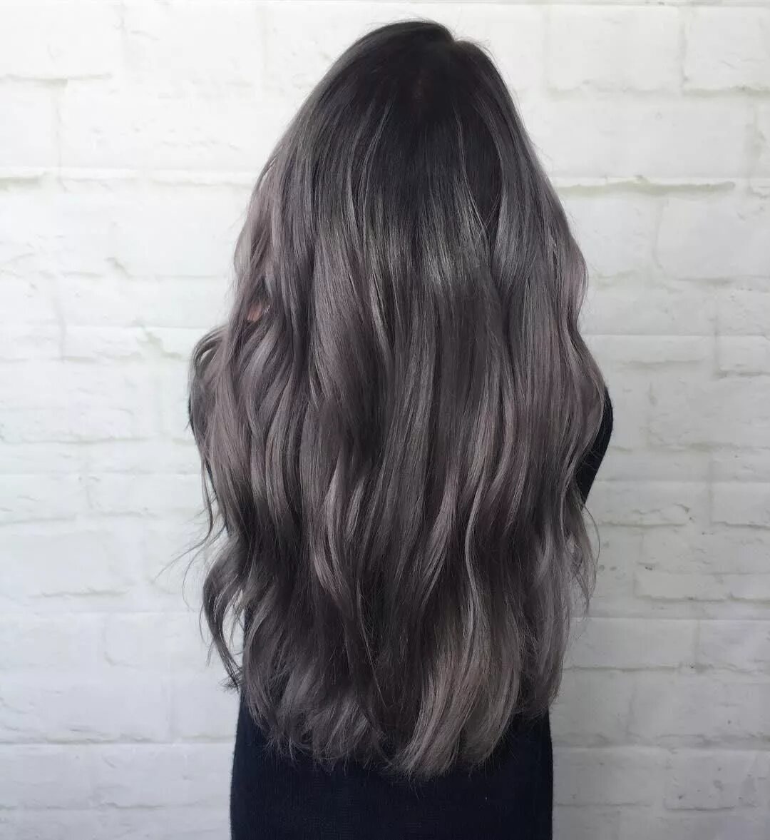 Каштаново серый цвет волос фото Dark smoky grey Aveda hair color by Aveda Artist Brittany Carven. Aveda hair, Av