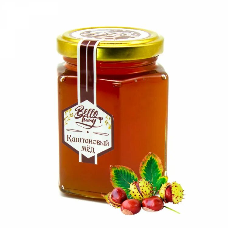 Каштановый мед фото Мед каштановый Bello Honey 0,2 л купить в интернет-магазине Диетмаркет всего за 