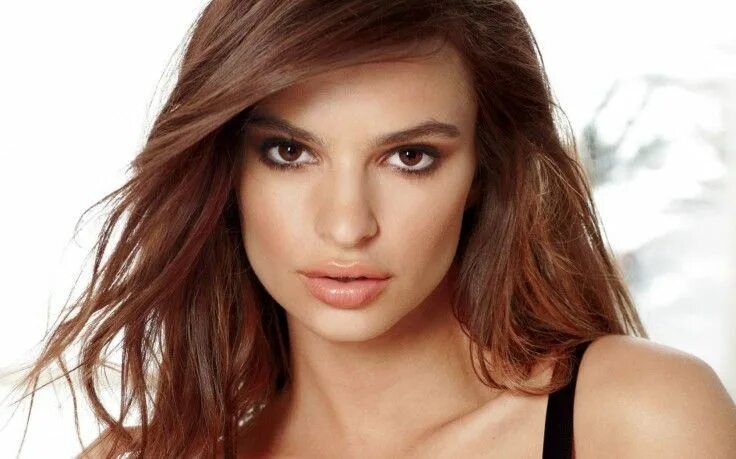 Каштановый цвет волос фото для карих глаз Emily Ratajkowski, Women, Model, Brunette, Face, Brown Eyes, Juicy Lips HD Wallp