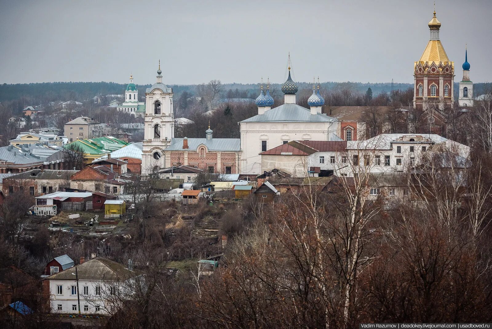 Касимов фото города Касимов: вид на город со смотровой площадки минарета, мечеть и Текие Шах-Али хан