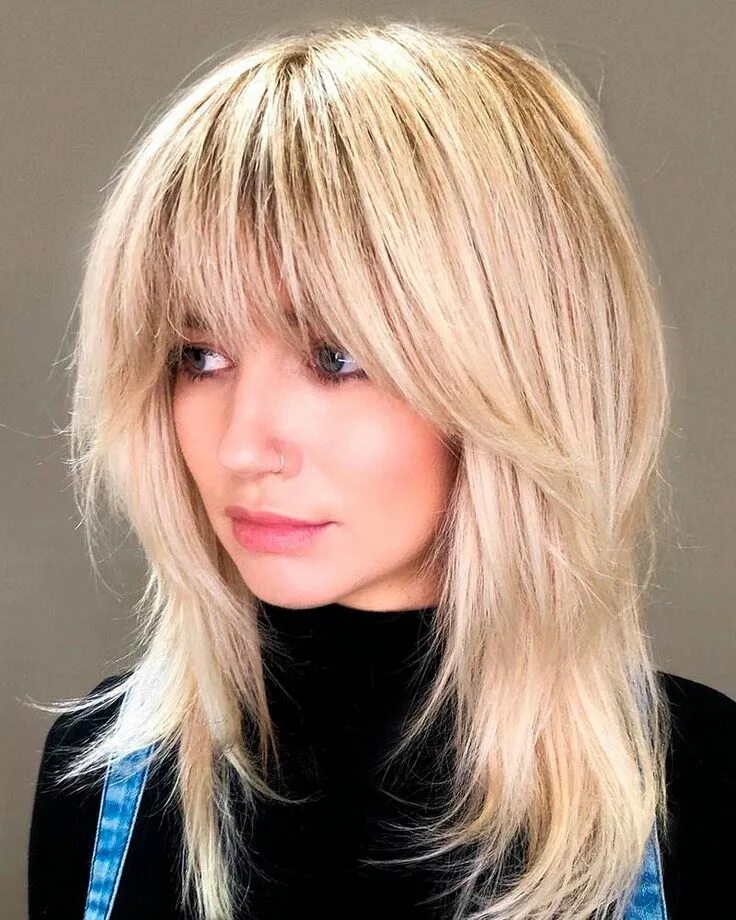 Каскад фото на средние 30 cortes de pelo de media melena de tendencia en 2022 Bangs with medium hair, B