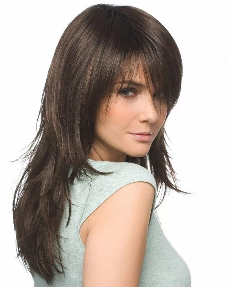 Каскад на челкой волосы фото Layered Hairstyle With Side Fringe Überprüfen Sie mehr unter http://frisurende.n