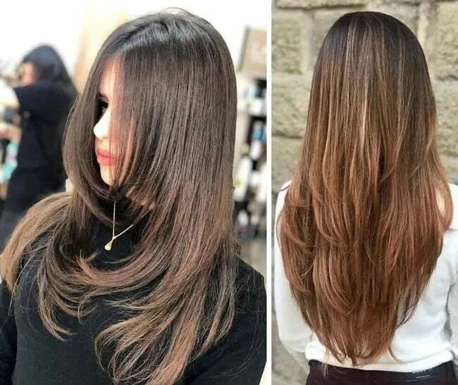 Каскад на длинные волосы без челки фото Пин на доске Hair styles Стрижка, Стрижка каскад, Модные стрижки