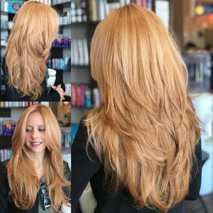 Каскад на длинные волосы фото 80 Cute Layered Hairstyles and Cuts for Long Hair in 2024 Strawberry blonde hair