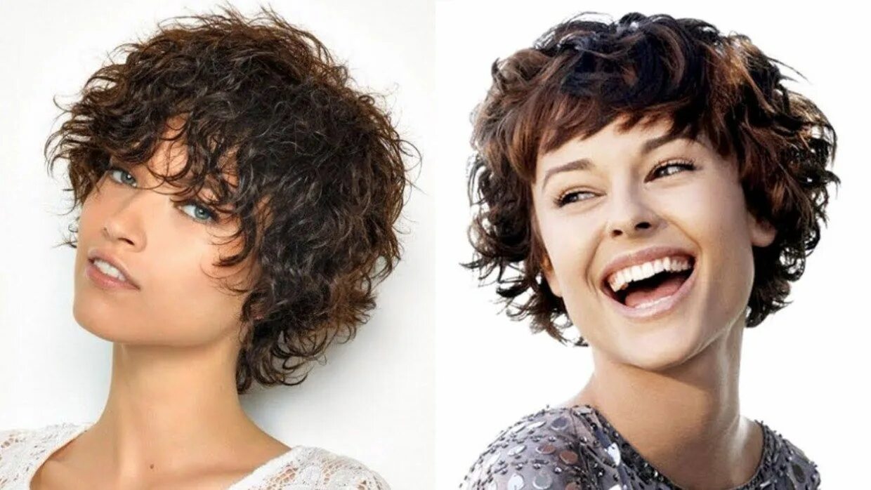 Каскад на короткие кудрявые волосы фото Short Haircuts For Curly Hair 2018 35 Short haircuts curly hair, Medium hair sty