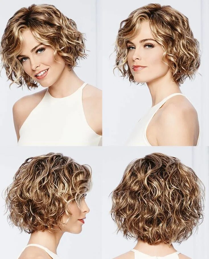 Каскад на короткие кудрявые волосы фото Pin on Hair Short wavy haircuts, Wavy haircuts, Short wavy hair