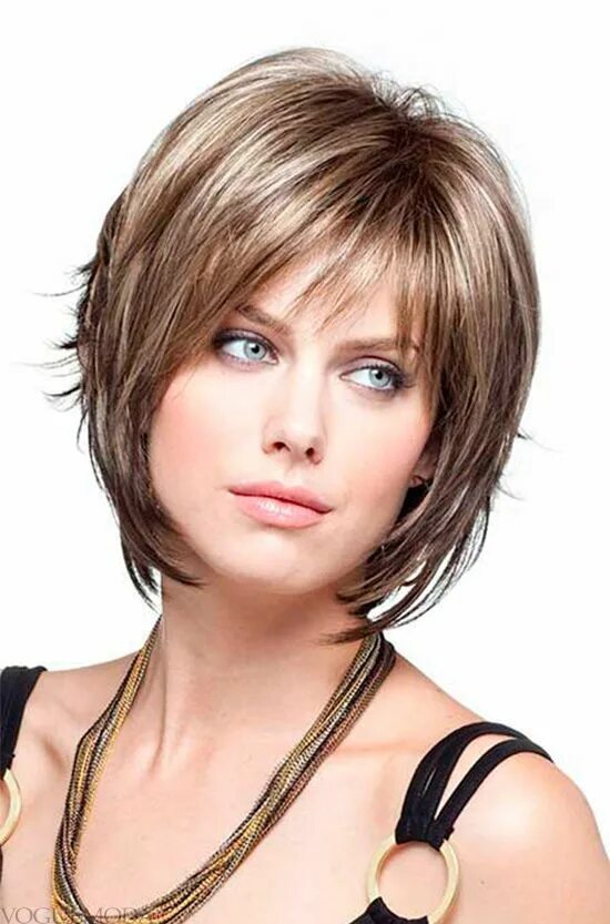 Каскад на короткие волосы фото Модные стрижки 2025 2026 года: 111 фото, новинки Short layered bob hairstyles, L