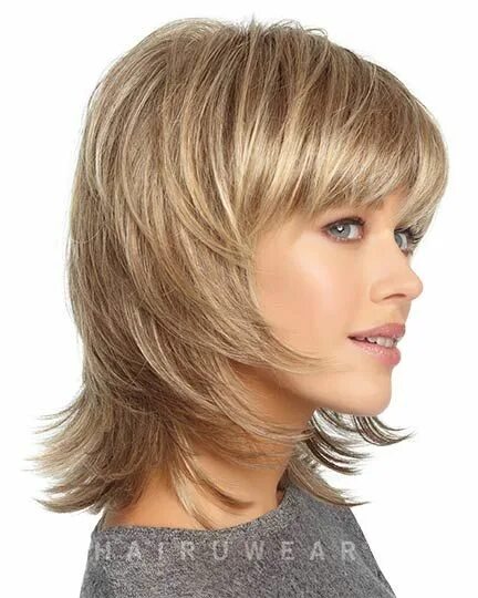 Каскад на короткую длину волос фото Gabor Wigs Devotion Medium layered hair, Haircuts for medium hair, Medium hair c