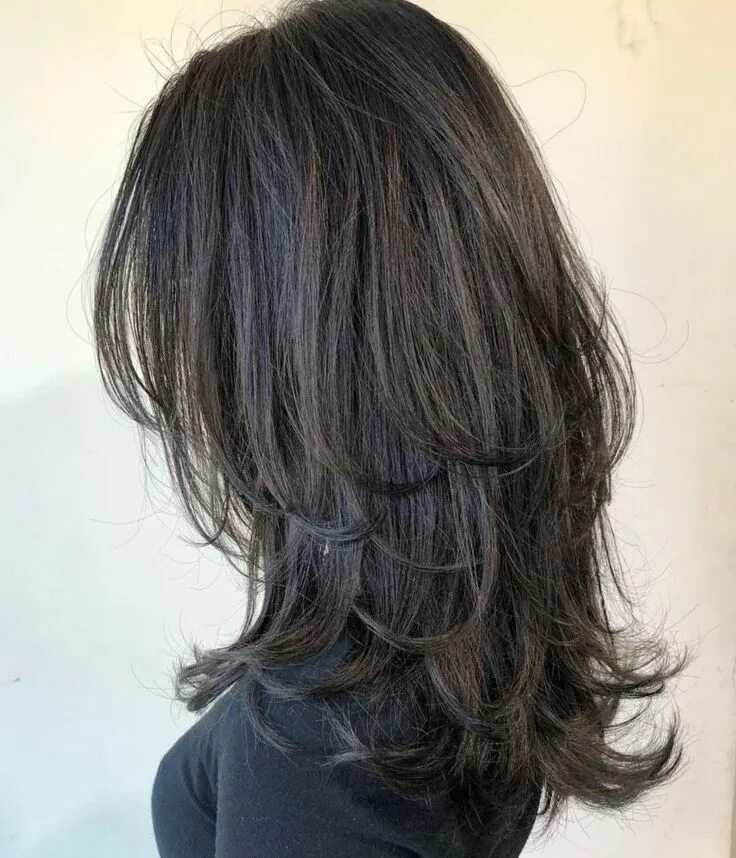 Каскад на средние темные волосы фото 60 Lovely Long Shag Haircuts for Effortless Stylish Looks in 2024 Long shag hair