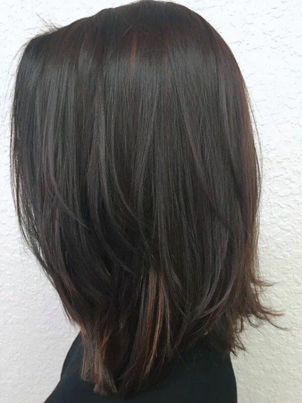 Каскад на средние темные волосы фото Corte Médio para Cabelos Lisos - Inspirações ⋆ De Frente Para O Mar Hair styles,