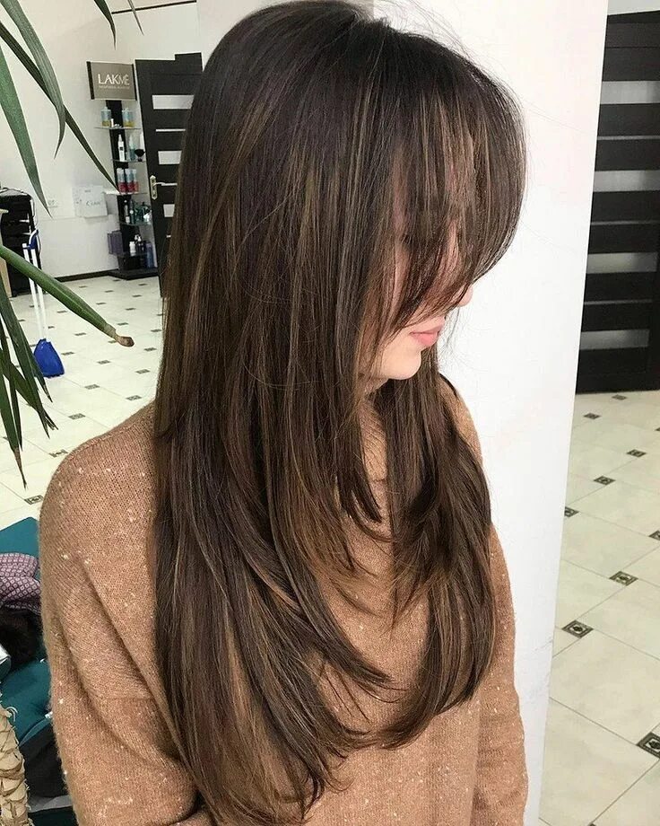 Каскад стрижка на длинные прямые фото Beautiful long hair Rambut panjang, Potongan rambut panjang, Ide warna rambut