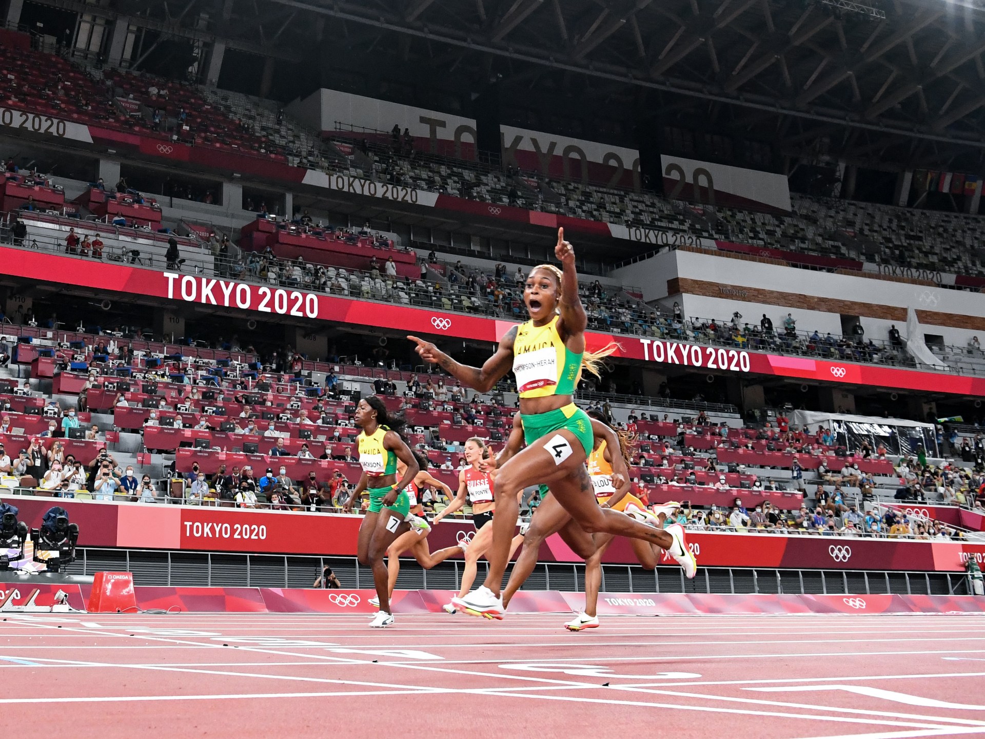 Каскад ул олимпийских рекордов 10 фото Thompson-Herah leads Jamaican sweep in women’s Olympic 100m Olympics News Al Jaz