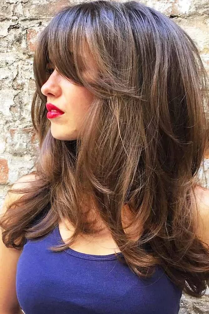 Каскадная челка на длинные волосы фото 55 Long Hair Haircuts You Shouldn't Miss Long hair styles, Hair styles, Long hai