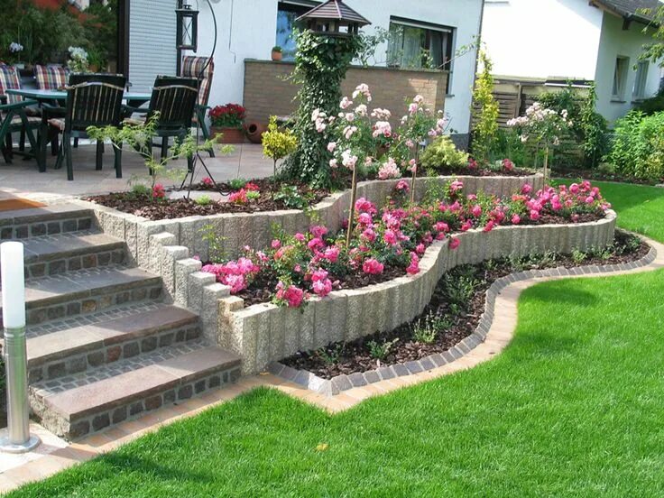 Каскадная клумба фото 6 Consejos para el diseño de jardines Garden landscape design, Garden design, La